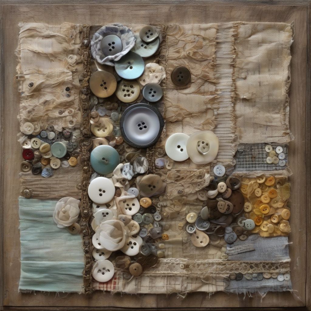 Mixed Media Art with Fabric and Wood