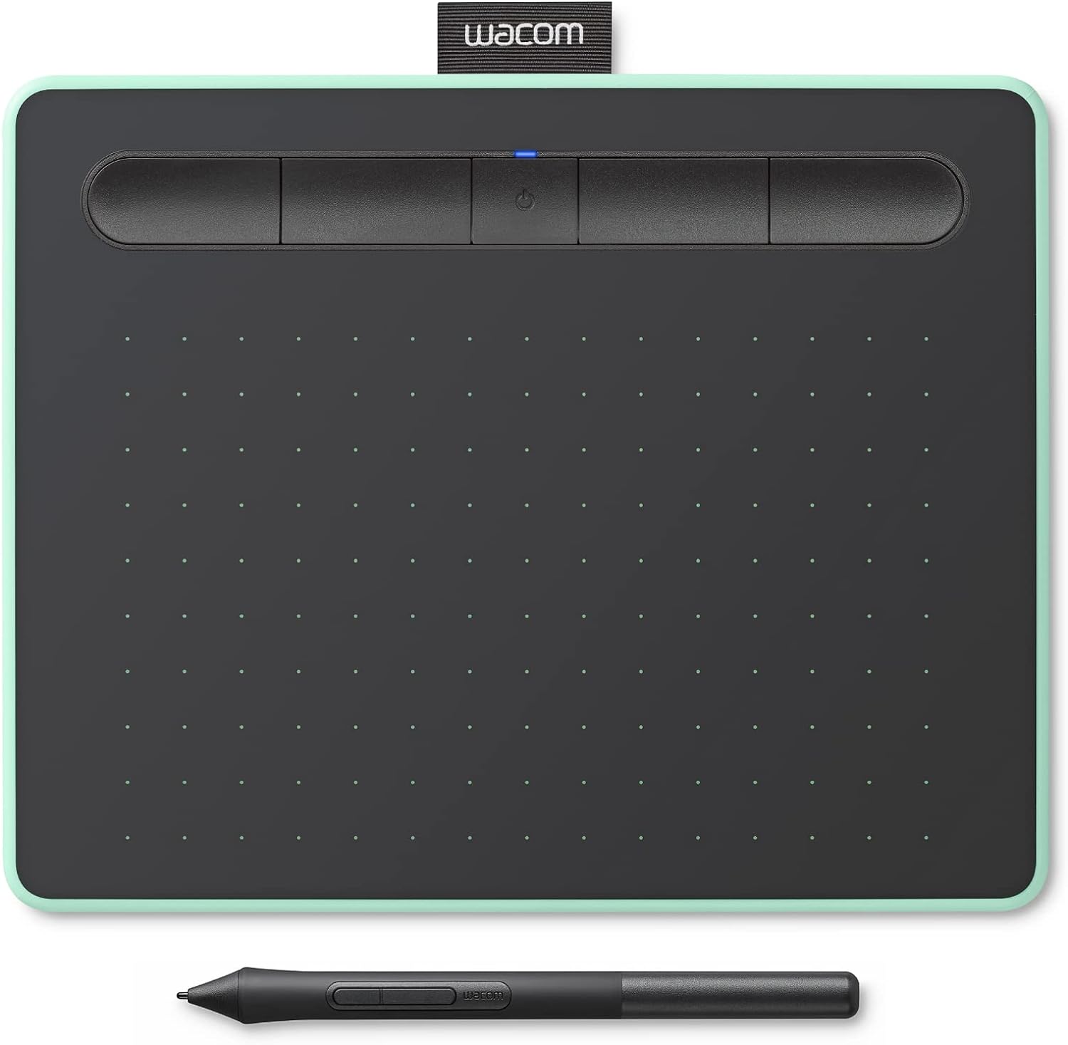 Wacom Intuos Small Bluetooth Graphics Drawing Tablet, Portable for Teachers, Students and Creators, 4 Customizable ExpressKeys, Compatible with Chromebook Mac OS Android and Windows - Pistachio