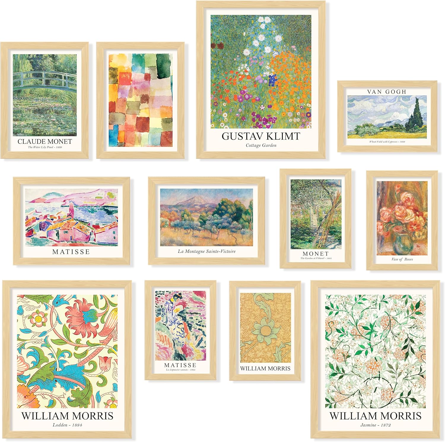 97 Decor Vintage Eclectic Wall Art Prints - Artsy Maximalist Decor Gallery Wall Prints for Bedroom Dorm, Famous Art Posters for Room Aesthetic Pictures, Colorful Eclectic Wall Decorations (Unframed)