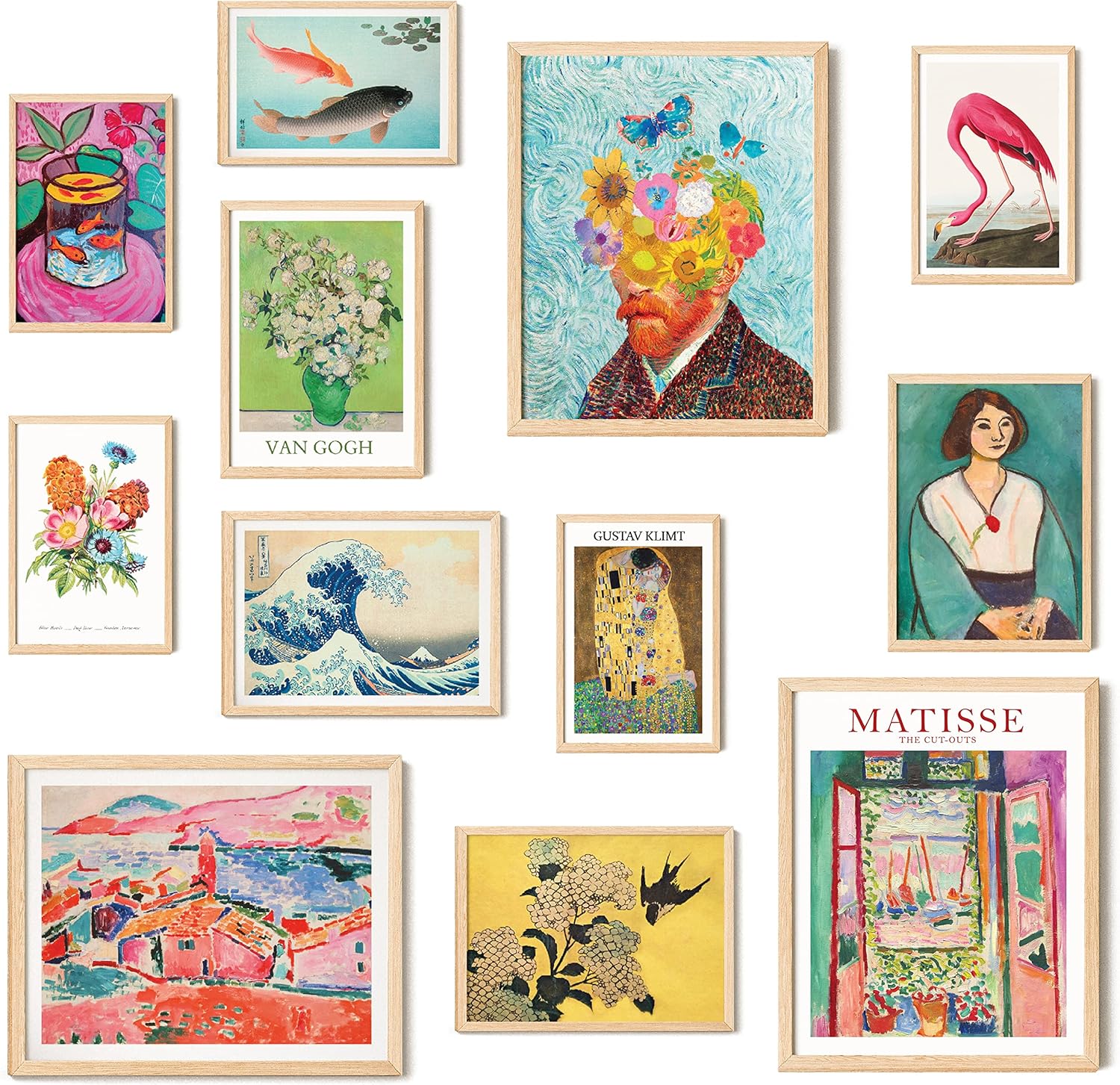 97 Decor Colorful Eclectic Decor - Eclectic Wall Art Posters, Funky Gallery Wall Art Prints for Home Bedroom, Maximalist Decorations Famous Artist Painting Pictures (UNFRAMED)